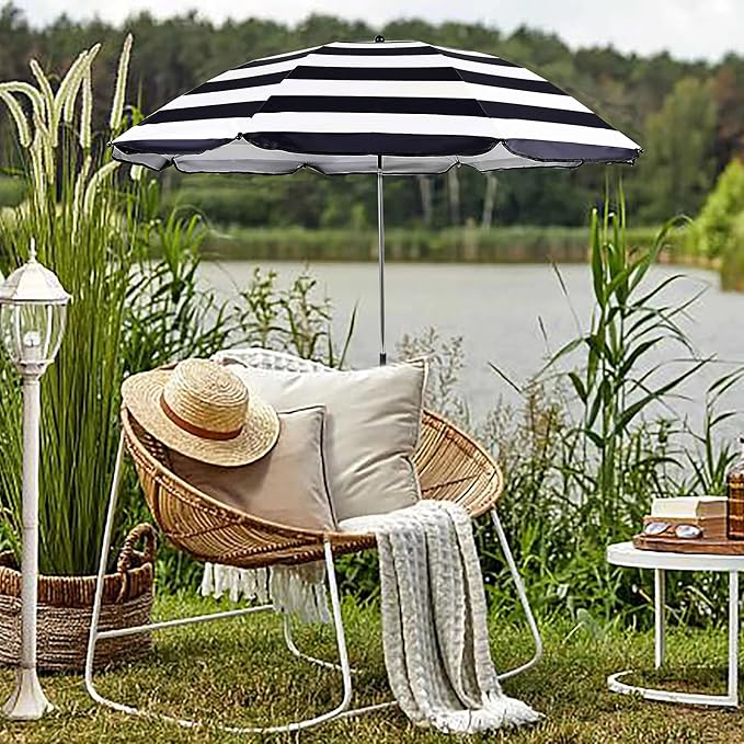 Chair Umbrella with Clamp,46 inches UPF 50+ Clip on Parasol for Patio,Beach Chairs,Strollers,Wheelchairs,Golf Carts