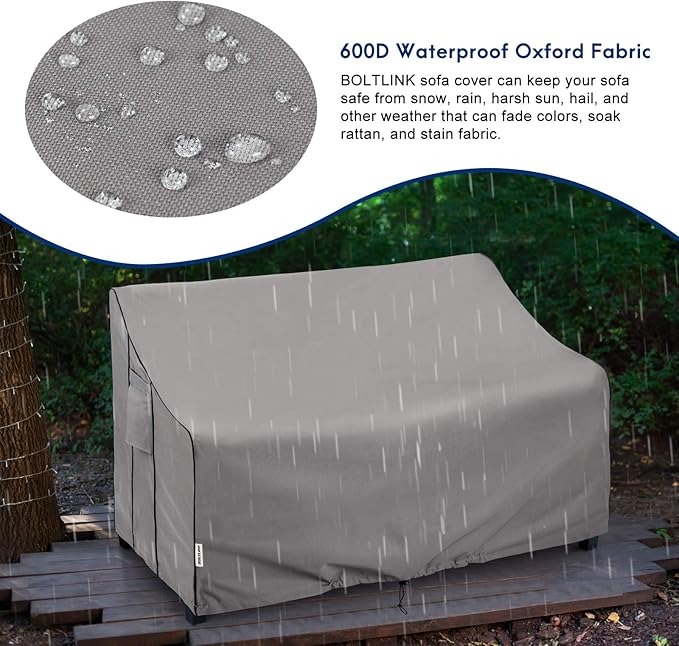 Outdoor Patio Furniture Covers Waterproof ,Durable Loveseat Sofa Cover Fits up to 55W x 33D x 38H inches