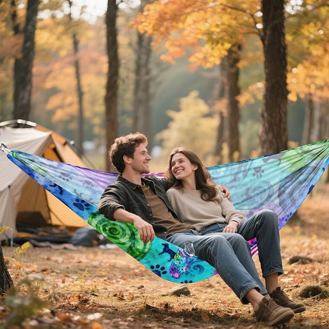 Watercolor Swirl Pet Camping Hammock Fabric for Outside Patio Garden