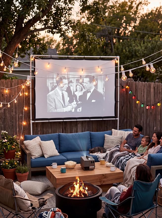 25Ft Outdoor String Lights, G40 Globe Patio Lights with 27 Warm White Incandescent Bulbs (2 Spare) Waterproof Hanging Outdoor Light UL Listed for Backyard Bistro Porch Garden Wedding Party - White