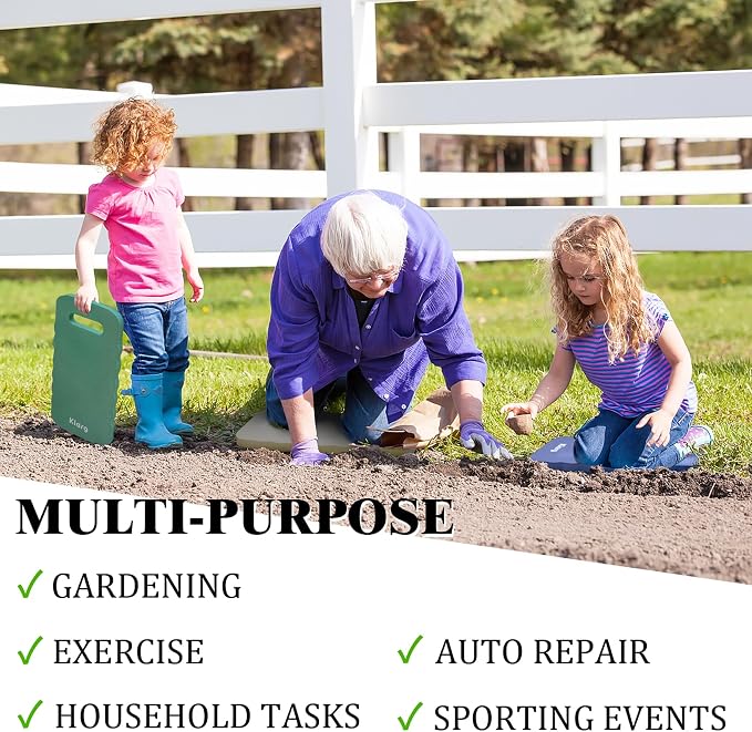 New Upgrade Garden Kneeling Pad 3 PCS, Extra Wider to 9 Inches, Thick Foam Kneeling Pad, Waterproof Knee Mat for Gardening, Cleaning, Yoga, and Auto Repair.16.5" x 9" x 0.8"