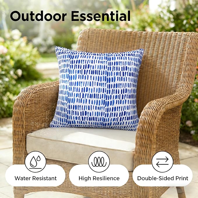 JMGBird Outside Pillows 18x18 Outdoor Throw Pillow Waterproof Outdoor Pillow