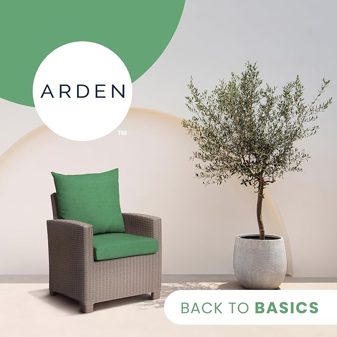 Arden Basics Outdoor Deep Seat Set, 22 x 24, Rain-Proof and Fade Resistant, Moss Green Mila