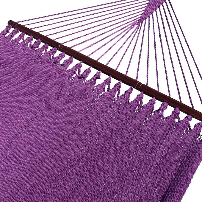 Double Caribbean Hammock - Soft-Spun Polyester - 48 inch (Purple)