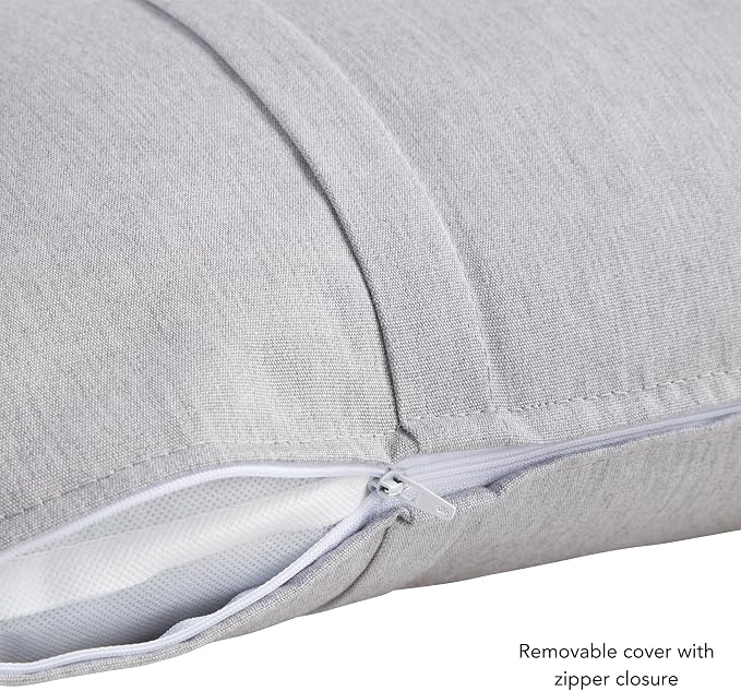 Greendale Home Fashions Sunbrella 20'' Square Outdoor Throw Pillow with Removable Cover (Set of 2), Canvas Granite