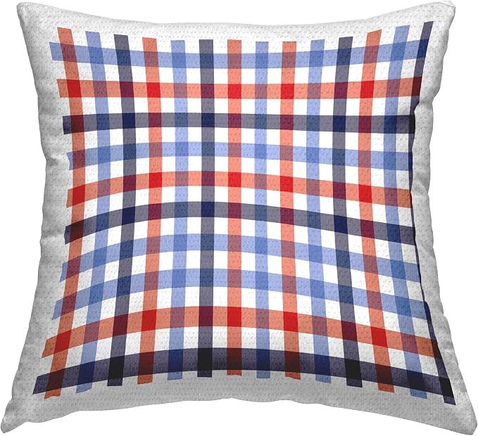 Stupell Industries | Red Blue Tartan Plaid Pattern, 18 x 18 | Outdoor Pillow, Made in USA - By House of Rose