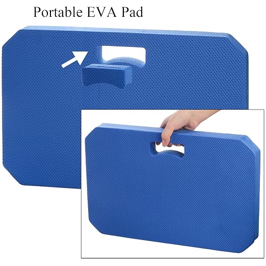 Hacaroa Set of 3 Extra Thick Kneeling Pad, High Density Foam Garden Kneeler, Comfortable Knee Pad Cushion for Work, Yoga Exercise, Baby Bath, Lightweight, Water Resistant, Blue
