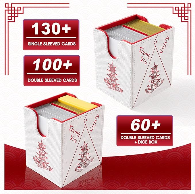 Venssu Yellow Retro Gaming Console Appearance Deck Box and Chinese Takeout Deck Box Bundle
