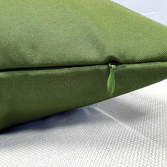 VAKADO 12x20 Outdoor Waterproof Throw Pillow Covers Set of 2 Decorative Outside Patio Furniture Cushion Cases Decor for Garden Bench Porch Couch Tent,Army Green