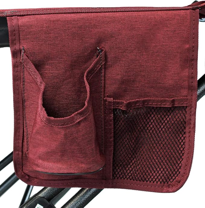 Zenithen Limited Portable Folding Metal Framed Hammock with a Retractable Canopy, Perfect for Camping, Patio, Outdoor, and Relaxing, Side Pockets Included, Red (Pack of 1)