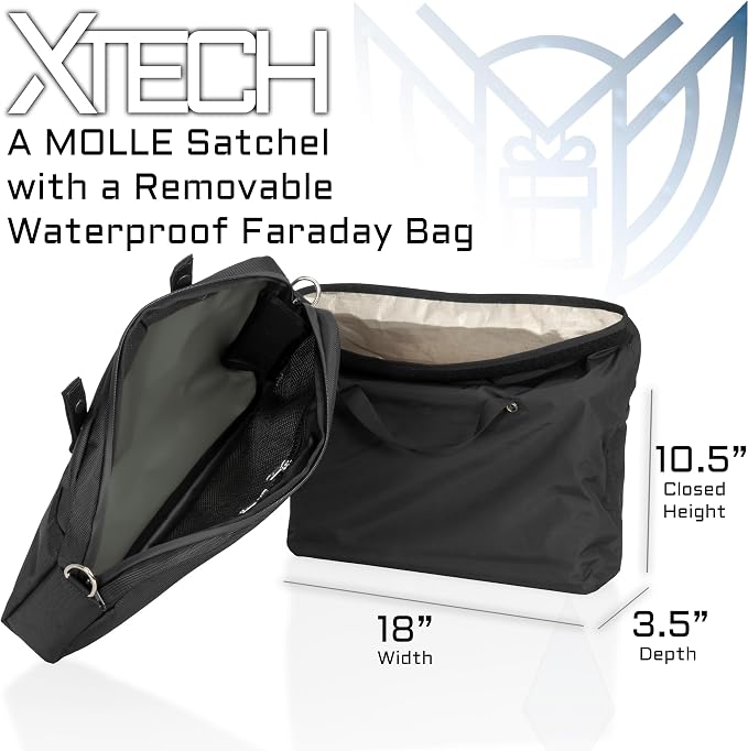 Xtreme Sight Line ~ AQUA G CUBƎ 100 Waterproof Faraday Bag + XTECH Faraday Bag for Medium to Large Generators and Electronics ~ Protects Against EMP/CME/EMF/RF ~ Multicam Camo Combo