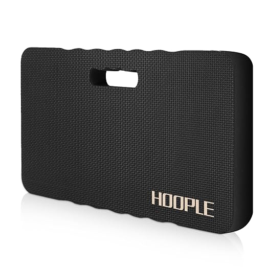HOOPLE Extra Thick Kneeling Pad, Soft Foam Kneeling Cushion, Waterproof Gardening Knee Pads, Lightweight Knee Mat for Bathing, Workout Supplies, Exercise Yoga, Garden Work Gifts 17.5 x 11 x 1 in, Black