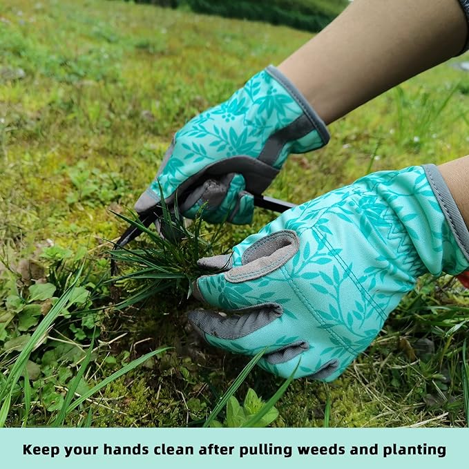 Gardening Gloves for Women, Thorn Proof Garden Gloves Yard Glove | Leather Womens Garden Gloves Puncture Resistant, Touch Screen Working Gloves for Digging, Weeding, Planting Medium
