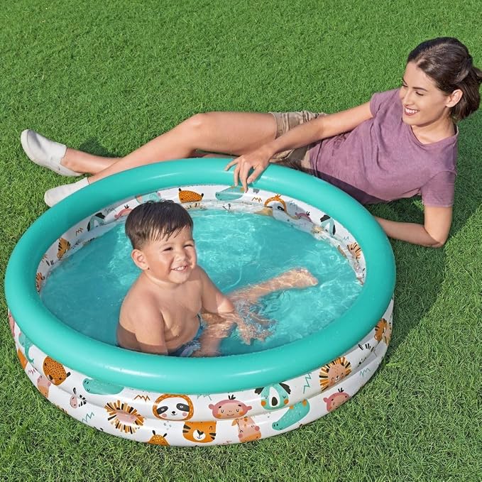 Bestway Safari Pals Kids Paddling Pool, Inflatable Paddling Pool, Kiddie Pool
