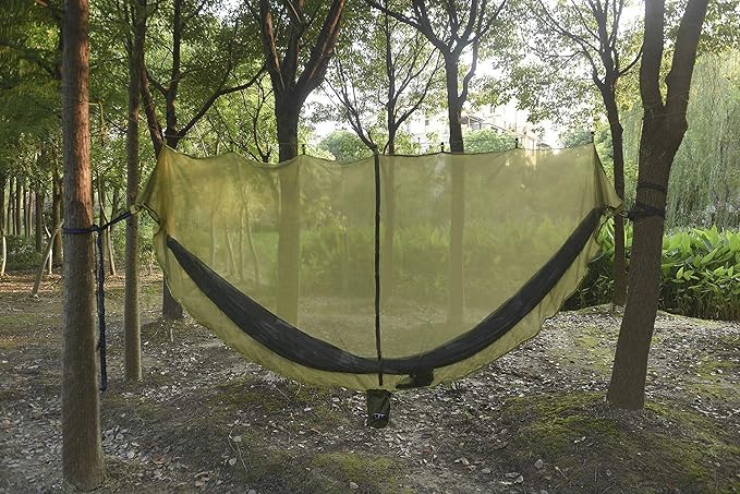Gold Armour Hammock Bug Net, Mosquito Net Bugs - Premium Mesh Netting, Guardian of No See Um and Insects - Perfect Equipment Gear Accessories for Your Double Hammocks and Single Hammock (OD Green)