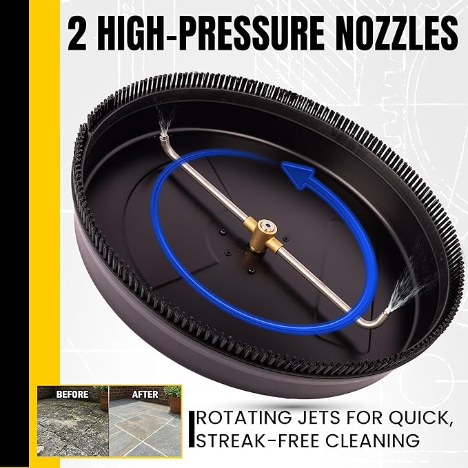 DXPA37SC Compatible with DeWALT 18" Surface Cleaner 1/4" Quick Connect Fitting for Cold Water Pressure Washers Rated up to 3700 PSI