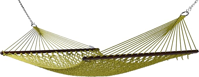 Caribbean Rope Hammock - 55 Inch - Soft-Spun Polyester (Olive)