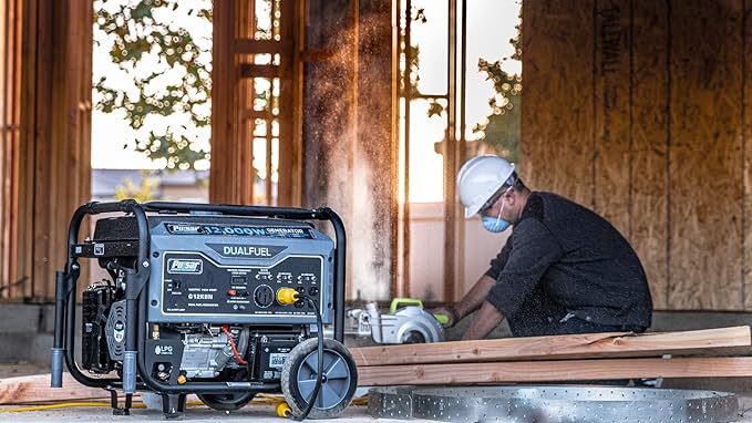 Pulsar G12KBN-SG Heavy Duty Portable Dual Fuel Generator - 9500 Rated Watts & 12000 Peak Watts - Gas & LPG - Electric Start - Transfer Switch & RV Ready - CARB Compliant
