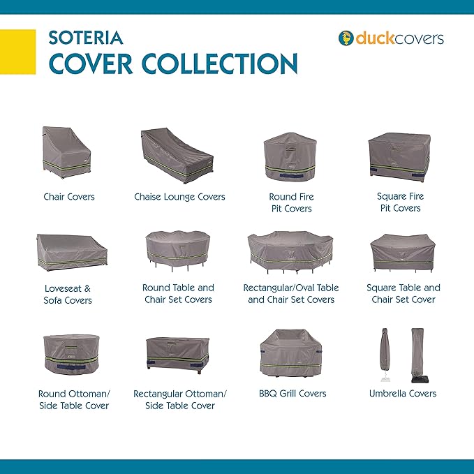 DUCKCOVERS Soteria Water-Resistant 40 Inch Patio Chair Cover, Outdoor Chair Covers