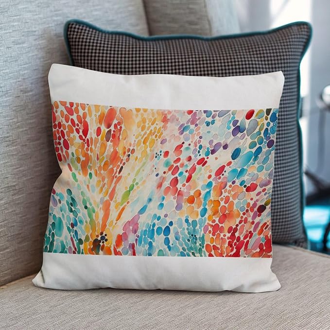 Throw Pillow Covers Make It Rain Fiesta Pillowcase Retro Rainbow Colorful Pillow Cover Accent Outdoor Garden Decoration for Patio Furniture Garden 16x16 in