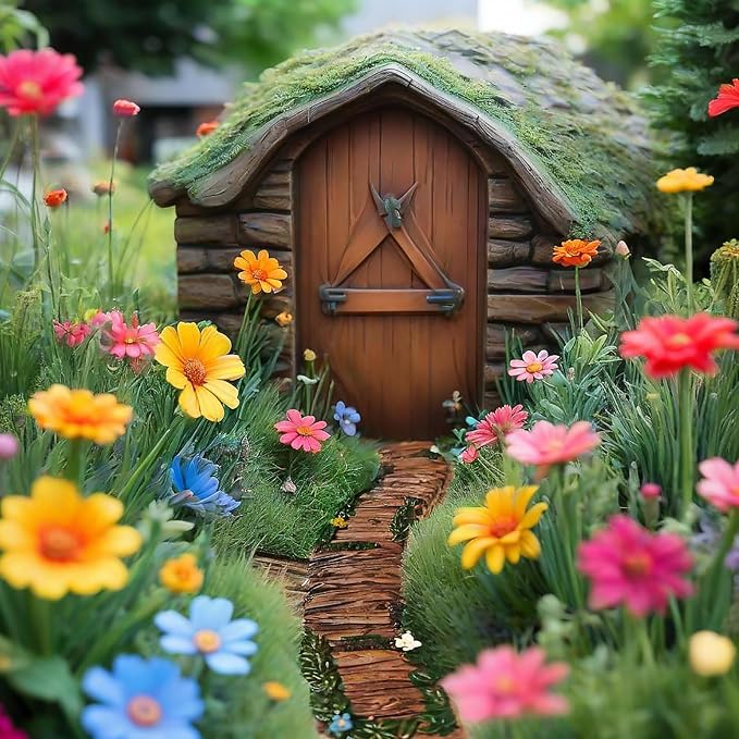 MUAMAX Fairy Garden Walkway Path Pathway, Fairy Garden Accessories, Wood Road Way, Micro Miniature Path Road, Enchanted Path