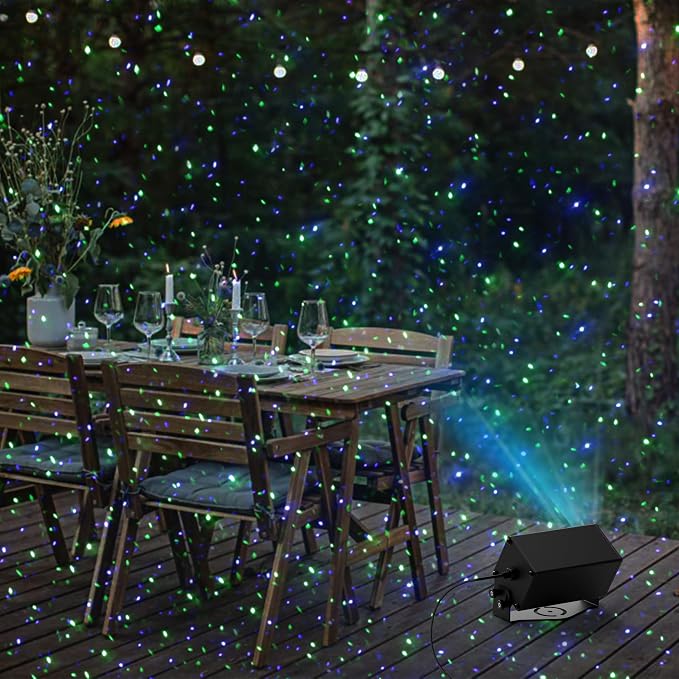 AIRIVO Outdoor Laser Lights Projector, RGB Color Firefly Lights Projection Light, Christmas Star Projector with Remote Control, Holiday Halloween Decor for Home, Garden, Trees, RGB 3 Color Motion
