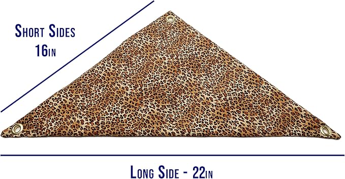 Hammock for Bearded Dragons, Leopard Dreams Fabric with Suction Cup Hooks