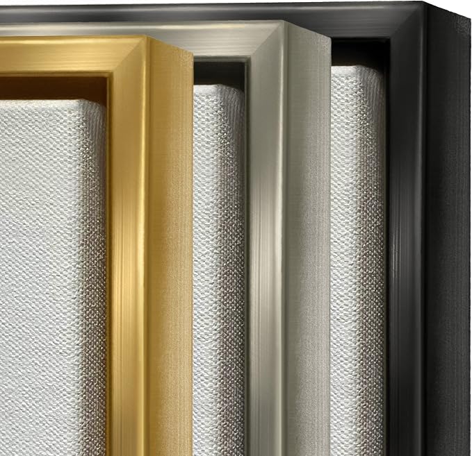 'Woman Lounging Hammock Tropical Summer'| Floating Frame Canvas Art | Stupell Industries | Gold, 25 x 31 Inches, Easy to Hang and Sturdy, Made in USA, by Amelia Noyes