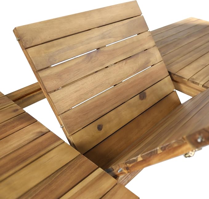 Christopher Knight Home Rosita Extendable Acacia Wood Outdoor Dining Set for 6, Expandable Patio Dining Table and Chairs Set of 6, Solid Wood Outdoor Dining Armchair and Table Set, Teak+Natural Washed