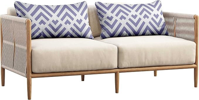 Indoor/Outdoor Polyester Fabric Lumbar Pillow Cover, All-Weather Waterproof Rectangular Cushion Case for Patio Furniture, 12 x 24 Set of 2 - Abstracts-72