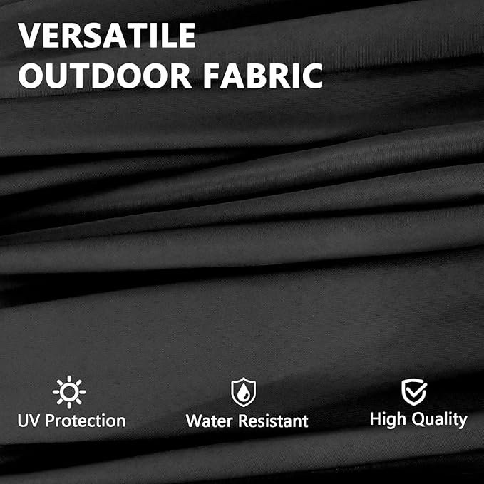 13Ft Large Patio Umbrella with Base Outdoor Double-Sided Market Extra Large Table Umbrella Easy Crank for Yard, Poolside, Deck-Black