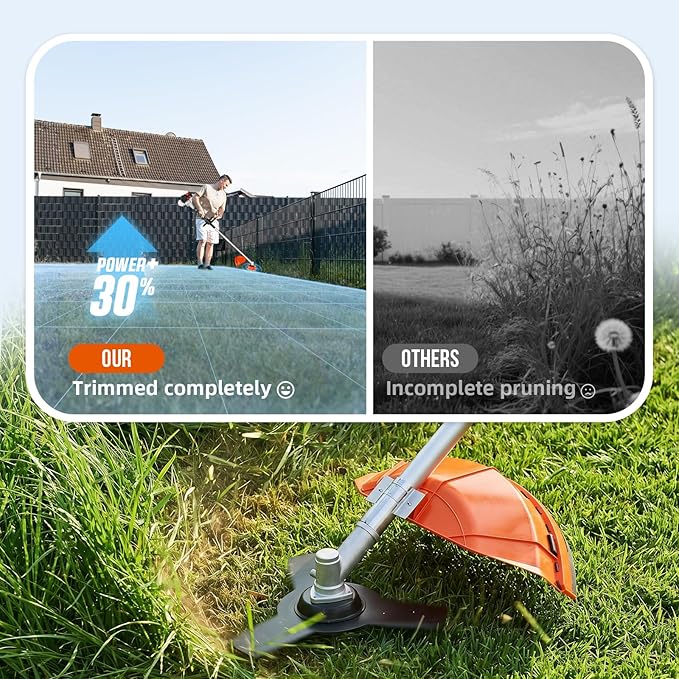 62cc Gas Powered Weed Eater String Trimmer, 3 in 1 Gas Weed Wacker, Powerful 2 Stroke Yard Tool,Quick Start Grass Cutter for Home Garden Lawn Trimming