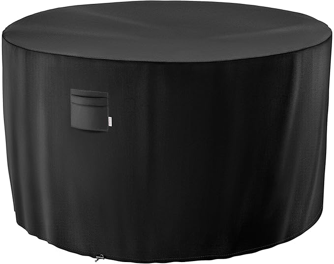iBirdie Round Patio Furniture Cover 70 x 34 inch, Outdoor Waterproof and Weatherproof for Garden Table and Chairs, Heavy Duty 600D, fit 70, 68, 66 Diameter