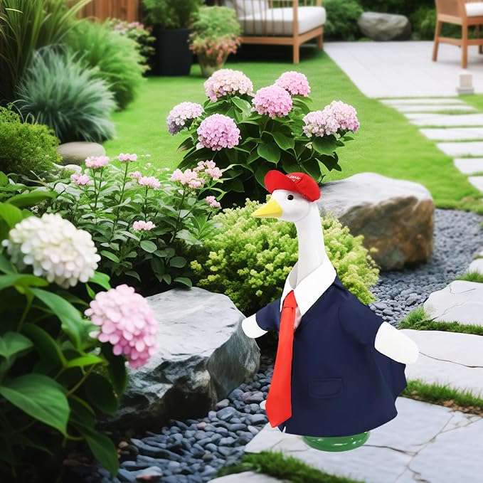 4 Pcs Porch Goose Outfits, for 23-28 Inch Porch Goose | Costume for Plastic/Cement Statue for Outdoor Courtyard Garden Terrace Art Decoration (23-28IN, 23-28IN)