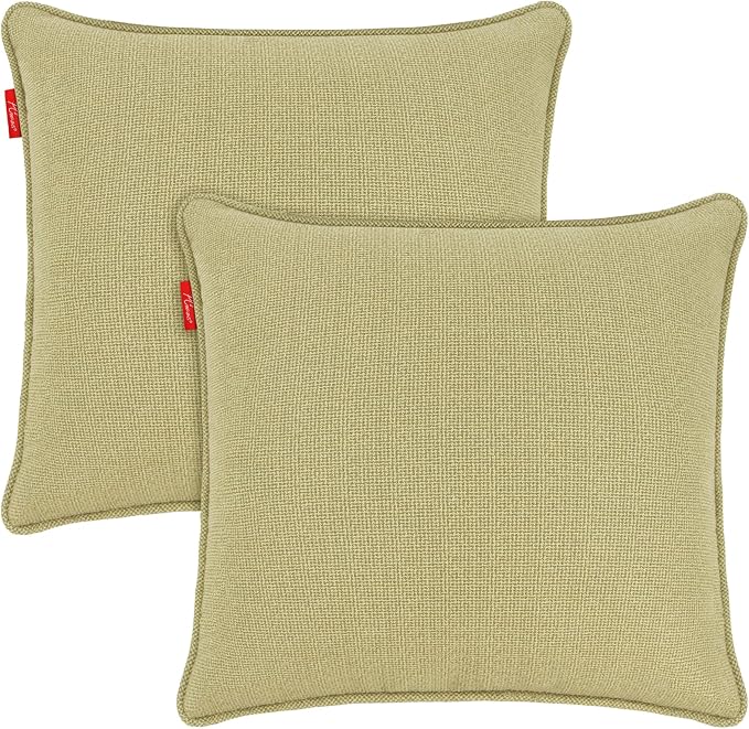 Outdoor Patio Furniture Pillows 18x18 inch,Outdoor Throw Pillows with Inserts,Decorative Pillows for Garden Couch Home Sofa Office Chair,2 Pack,Ginger Yellow