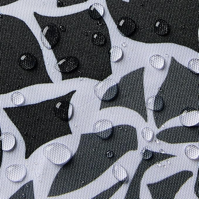 Allorry Outdoor Pillow Covers 18x18 Set of 2 Black Gray Flower Pattern Decoration Throw Pillow Covers for Spring Summer Outdoor Waterproof Furniture Garden Patio Sofa Bedroom Home Decor JB011-B18