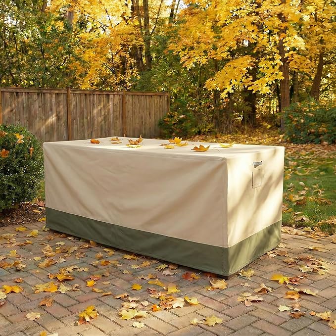 BPS Patio Sofa Cover, Waterproof 600D Oxford Outdoor Couch Cover with Attached Storage Bag and Reflective Handles for Patio 3-Seater Loveseat and Bench, 88''W x 40''D x 38''H