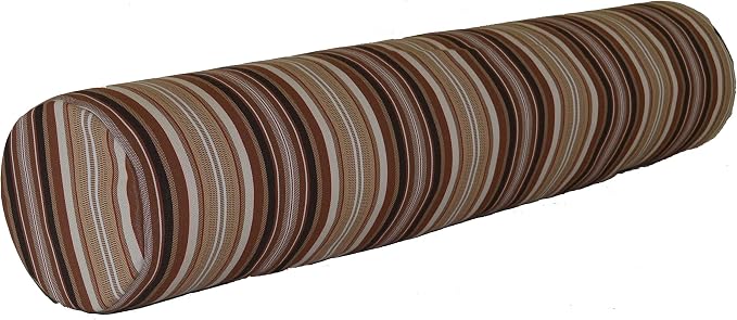 Furniture Barn USA 7" x 36" Bolster Pillow, Maroon Stripe
