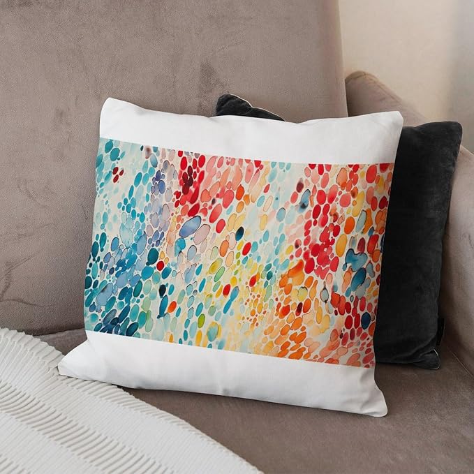 Throw Pillow Covers Make It Rain Fiesta Pillowcase Abstract Rainbow Colorful Pillow Cover Accent Outdoor Waterproof Decorative Pillow Cover for Patio Couch Bench 22x22 in