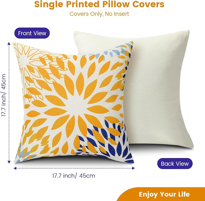 Passionbility Outdoor Pillow Covers, Waterproof Throw Pillow Cover 18x18 | Set of 2 Pillow Covers, 18×18 Inch Standard Size, Soft & Skin-Friendly Texture, Machine Washable & Easy Care, Versatile Use