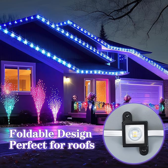Beeveer 80 Light Clips for Govee H705 H805 with 160 Screws Mounting Clips Compatible with Govee Permanent Outdoor Lights Extension