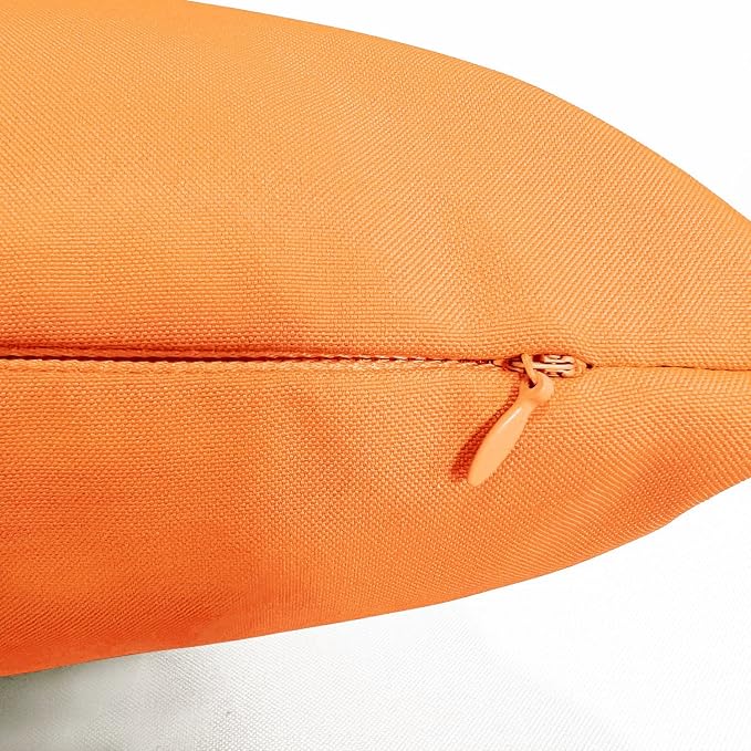 VAKADO Pumpkin Fall Waterproof Outdoor Throw Pillow Covers 26x26 Set of 2 | Fade Resistant, All-Weather Durability. Warm Harvest Hue For Porch, Patio & Garden. Machine Washable, Hidden Zipper.