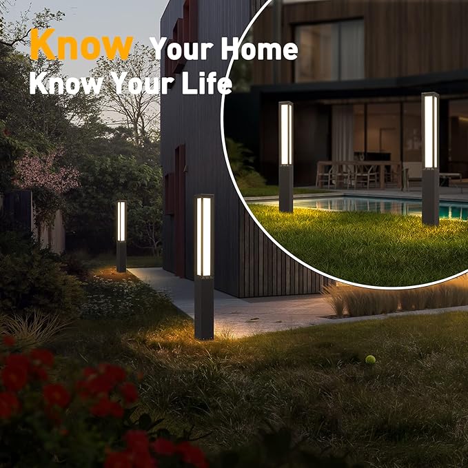MVBT High 71 Inches Landscape Path Light, Outdoor Modern Luxury LED IP54 Waterproof Landscape Bollard Lighting for Lawn Patio Courtyard Driveway Pathway Decoration with High Voltage Wired
