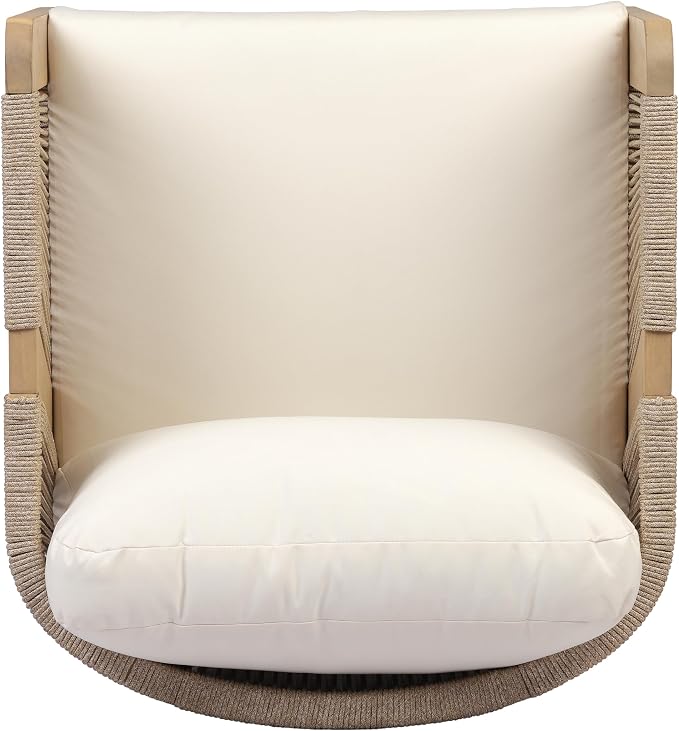 Christopher Knight Home Dalba 4-Seater Patio Furniture Set with Removable Cushion, 5 Piece Outdoor Acacia Wood Conversation Set, Wooden Outdoor Sectional Sofa Set, Beige+Light Teak