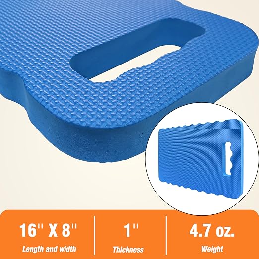 Gardzen Garden Kneeling Pad | EVA Foam Kneeler Pad for Gardening, Baby Bath, Yoga, Pilates, Exercise, 16" x 8" x 1", Blue, 6 Pack