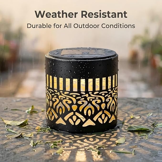 Decorative Solar Mandala Lights, Outdoor Solar Mandala Lights, Waterproof Easy Installation Metal Plastic Lightweight Garden Patio Fence Lights (1)