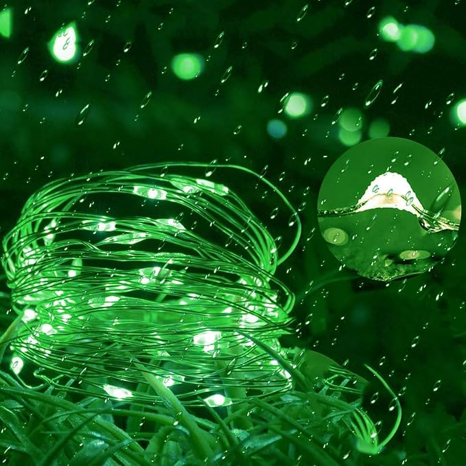 Joomer Solar Fairy Lights, 2-Pack Total 80FT 240LED String Lights, Green | Silver Wire, Solar String Light Waterproof 8 Lighting Modes for Patio Fence Party Garden Yard Home Outdoor Decoration