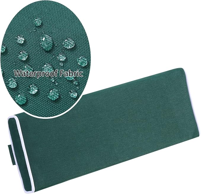 Enipate Outdoor Chaise Lounge Head Pillow, Pack of 2 Water Resistant Headrest Pillows with Elastic Band for Pool Patio Chairs