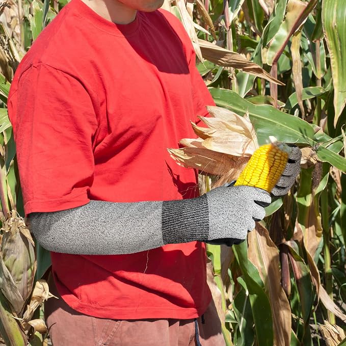 Evridwear Long Sleeve Gardening Gloves for Women & Men | Cut Resistant,Nitrile Coated,Anti-slip,Full Arm Protective Gloves for Poison Ivy,Thorn Proof,Gardening,Farming