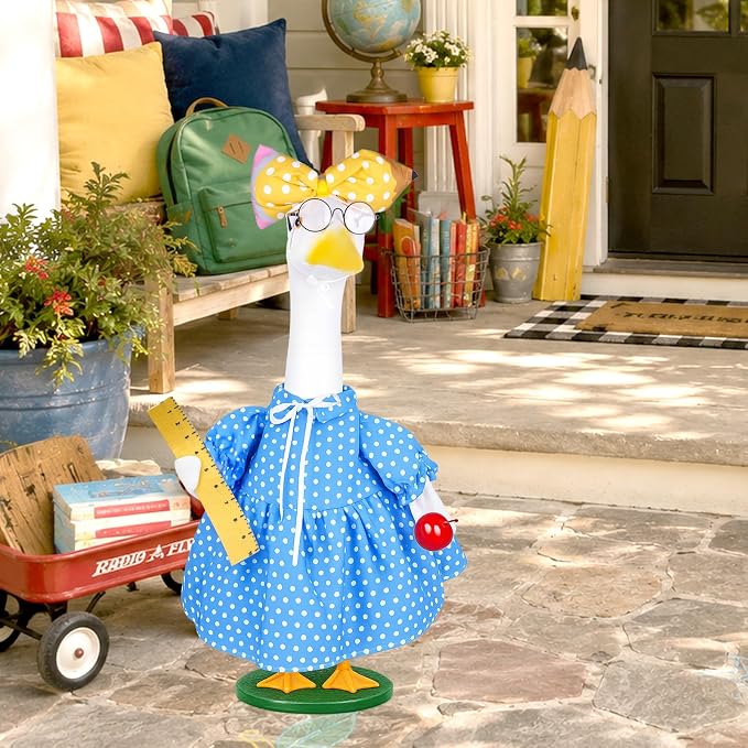 Back to school porch goose outfits (Teacher)